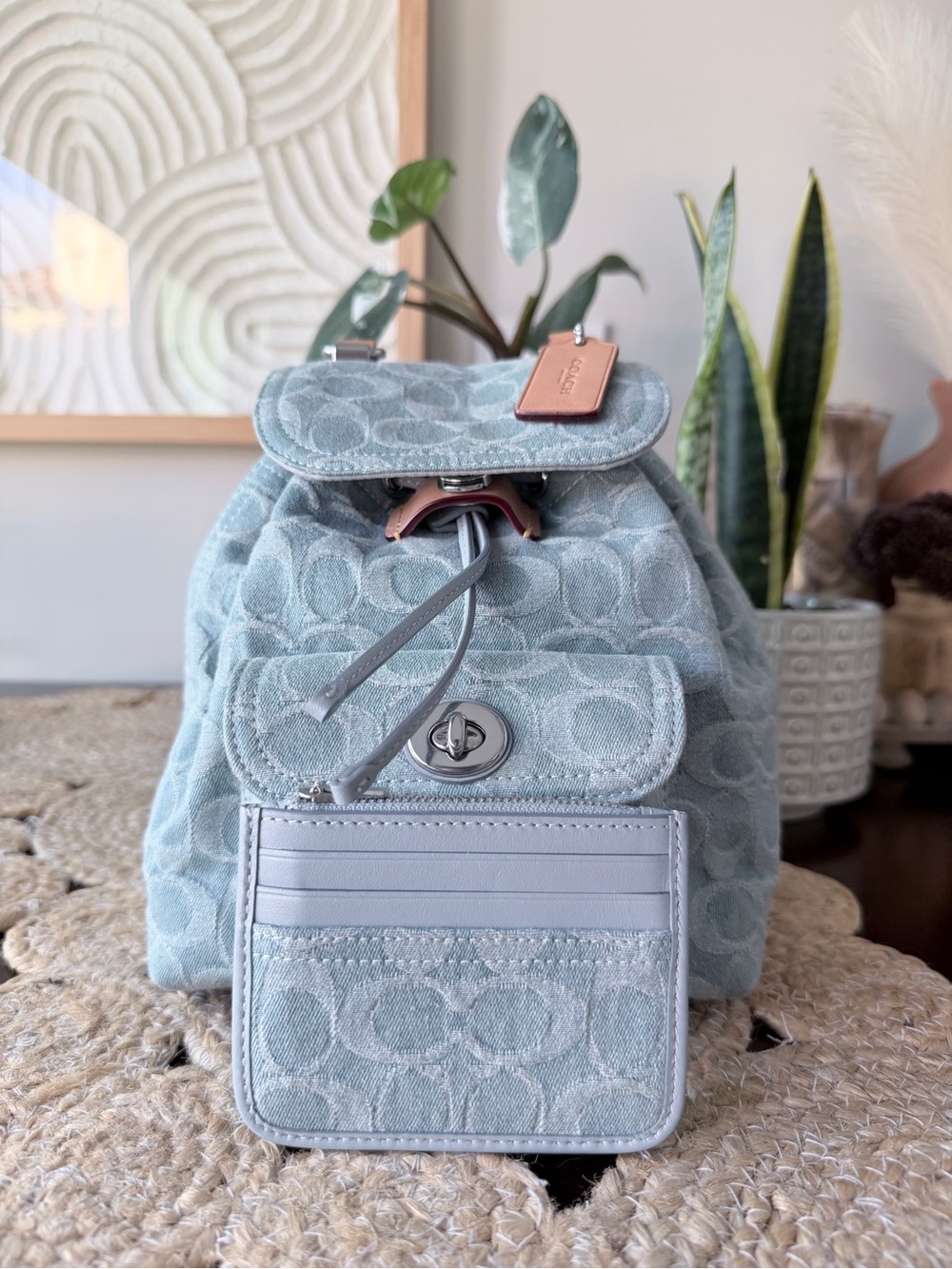 Coach Riya 21 in Light Denim Signature
